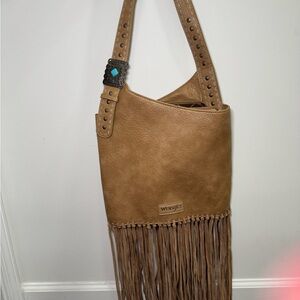 Wrangler Brown Fringe Shoulder Bag